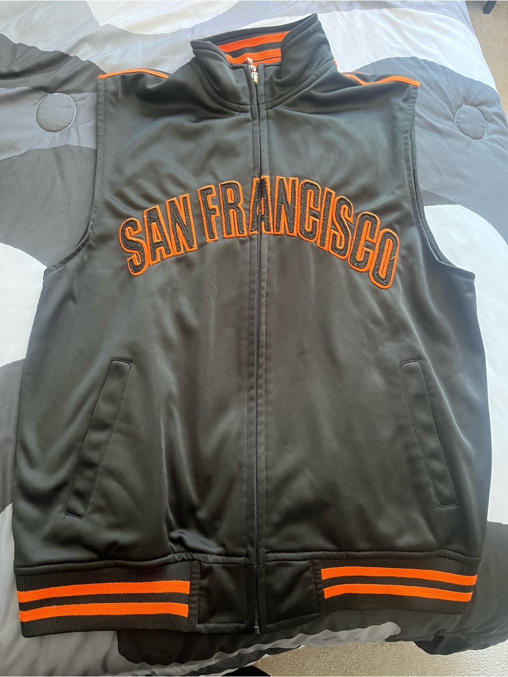 Choices Men San Francisco Black and Orange Vest